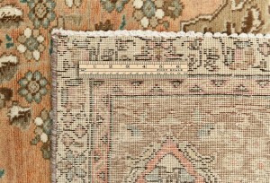 Semi Antique Muted Floral 10X12 Distressed Vintage Oriental Rug