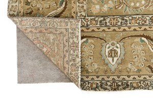 Semi Antique Muted Floral 10X12 Distressed Vintage Oriental Rug
