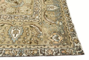 Semi Antique Muted Floral 10X12 Distressed Vintage Oriental Rug