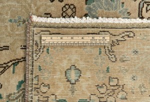 Semi Antique Muted Beige Floral 7'6X10'8 Distressed Vintage Oriental Rug