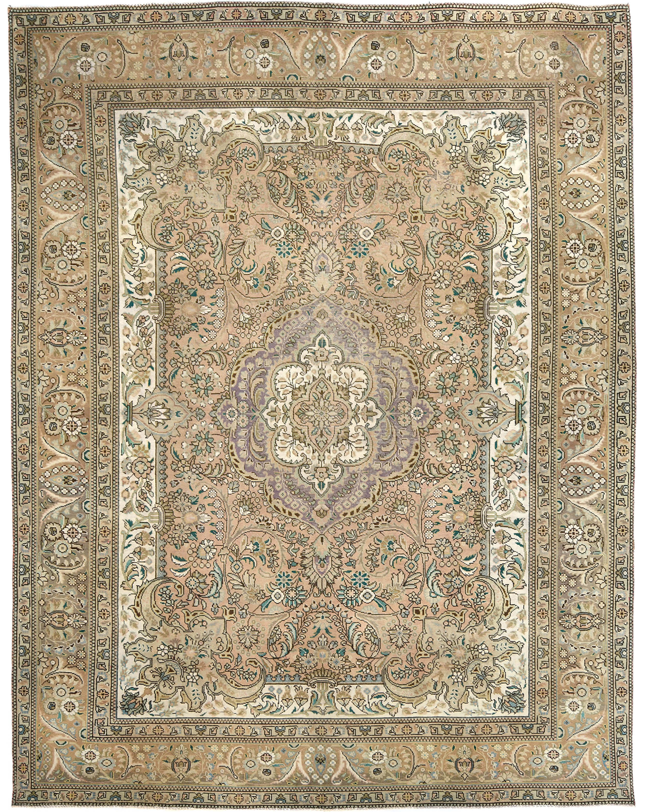 Vintage Floral Classic Design 10X13 Hand-Knotted Oriental Area Rug