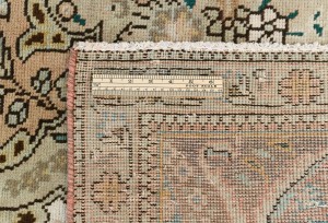 Semi Antique Muted Floral 10X13 Distressed Vintage Oriental Rug