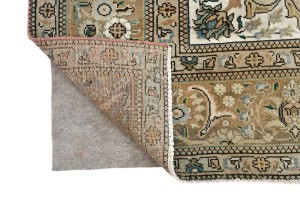 Semi Antique Muted Floral 10X13 Distressed Vintage Oriental Rug