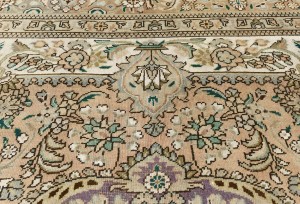 Semi Antique Muted Floral 10X13 Distressed Vintage Oriental Rug