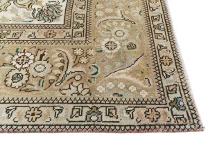 Semi Antique Muted Floral 10X13 Distressed Vintage Oriental Rug