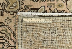 Semi Antique Muted Beige Floral 6'4X9'5 Distressed Vintage Oriental Rug