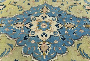 Semi Antique Muted Floral 8X13 Distressed Vintage Oriental Rug