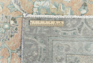 Semi Antique Muted Floral 8'2X8'9 Distressed Vintage Oriental Rug
