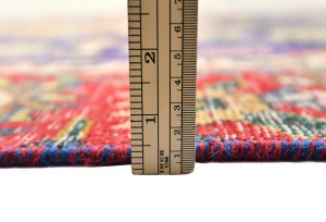 Semi Antique Muted Floral 9X12 Distressed Vintage Oriental Rug