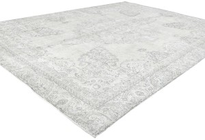 Antique Muted Floral 8'9X11'4 Distressed Vintage Oriental Rug