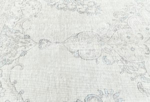 Antique Muted Floral 8'9X11'4 Distressed Vintage Oriental Rug