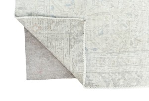 Antique Muted Beige Floral 8X11 Distressed Vintage Oriental Rug