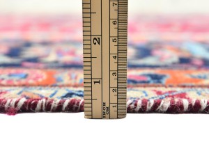 Antique Muted Red Floral 10X13 Distressed Vintage Oriental Rug