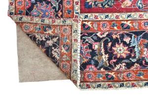 Antique Muted Red Floral 10X13 Distressed Vintage Oriental Rug