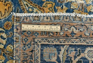 Antique Muted Floral 9'3X12'8 Distressed Vintage Oriental Rug