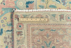 Antique Muted Floral 9'4X12'8 Distressed Vintage Oriental Rug