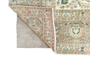 Antique Muted Floral 10X13 Distressed Vintage Oriental Rug