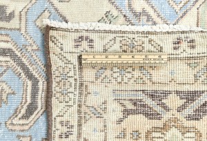Antique Muted Floral 8'6X12'4 Distressed Vintage Oriental Rug
