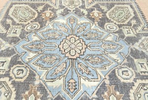 Antique Muted Floral 8'6X12'4 Distressed Vintage Oriental Rug