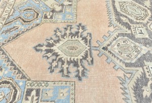 Antique Muted Floral 8'6X12'4 Distressed Vintage Oriental Rug