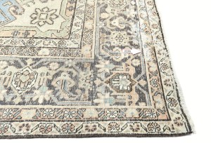 Antique Muted Floral 8'6X12'4 Distressed Vintage Oriental Rug