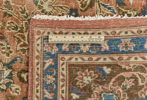 Muted Rusty Red Semi Antique Floral 6X9 Distressed Vintage Oriental Rug