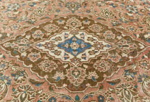 Muted Rusty Red Semi Antique Floral 6X9 Distressed Vintage Oriental Rug