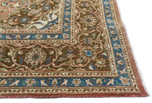 Muted Rusty Red Semi Antique Floral 6X9 Distressed Vintage Oriental Rug