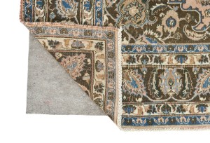 Semi Antique Muted Floral 6X9'5 Distressed Vintage Oriental Rug