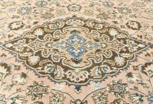Semi Antique Muted Floral 6X9'5 Distressed Vintage Oriental Rug