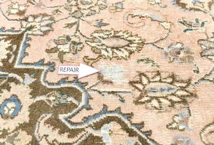 Semi Antique Muted Floral 6X9'5 Distressed Vintage Oriental Rug
