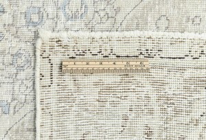 Antique Muted Floral 10X11'6 Distressed Vintage Oriental Rug