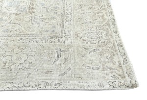 Antique Muted Floral 10X11'6 Distressed Vintage Oriental Rug