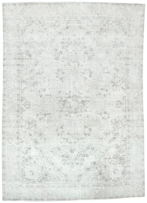 Antique Muted Floral 9'0X12'6 Distressed Vintage Oriental Rug
