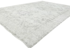 Antique Muted Floral 9'0X12'6 Distressed Vintage Oriental Rug