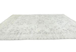 Antique Muted Floral 9'0X12'6 Distressed Vintage Oriental Rug