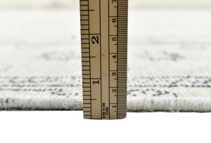 Antique Muted Beige Floral 8X11 Distressed Vintage Oriental Rug
