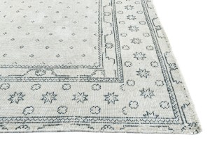 Antique Muted Beige Floral 8X11 Distressed Vintage Oriental Rug