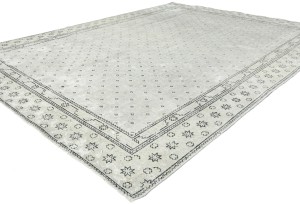 Antique Muted Floral 7'5X10'6 Distressed Vintage Oriental Rug
