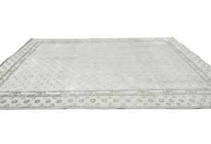 Antique Muted Floral 7'5X10'6 Distressed Vintage Oriental Rug