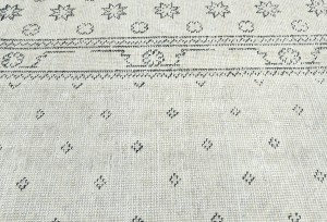 Antique Muted Floral 7'5X10'6 Distressed Vintage Oriental Rug
