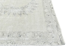 Antique Muted Beige Floral 7X10 Distressed Vintage Oriental Rug