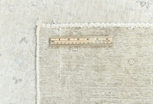 Antique Muted Beige Floral 8X11 Distressed Vintage Oriental Rug