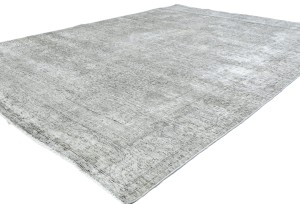 Antique Muted Beige Floral 7'6X10'7 Distressed Vintage Oriental Rug
