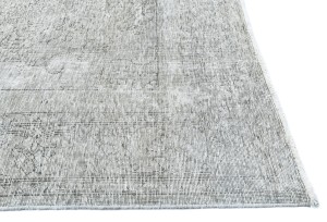 Antique Muted Beige Floral 7'6X10'7 Distressed Vintage Oriental Rug