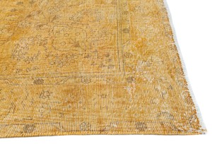 Antique Overdyed Muted Floral 6'4X9 Distressed Vintage Oriental Rug