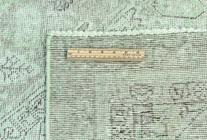 Antique Overdyed Floral 5'8X8'4 Distressed Vintage Oriental Rug