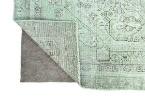 Antique Overdyed Floral 5'8X8'4 Distressed Vintage Oriental Rug