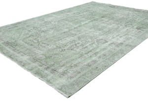Antique Overdyed Floral 5'8X8'4 Distressed Vintage Oriental Rug
