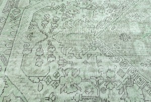 Antique Overdyed Floral 5'8X8'4 Distressed Vintage Oriental Rug